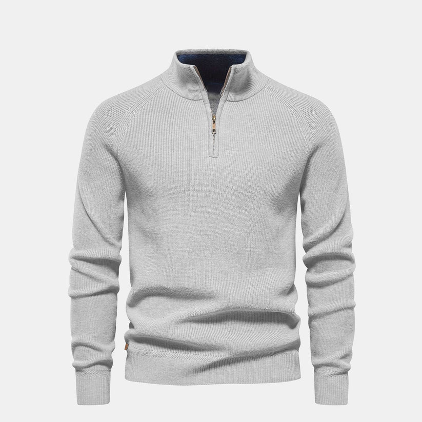 Premium Herren Pullover mit Zip
